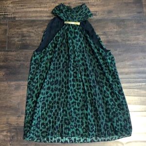 Michael Kors blouse. Women size “M”. Green and black.